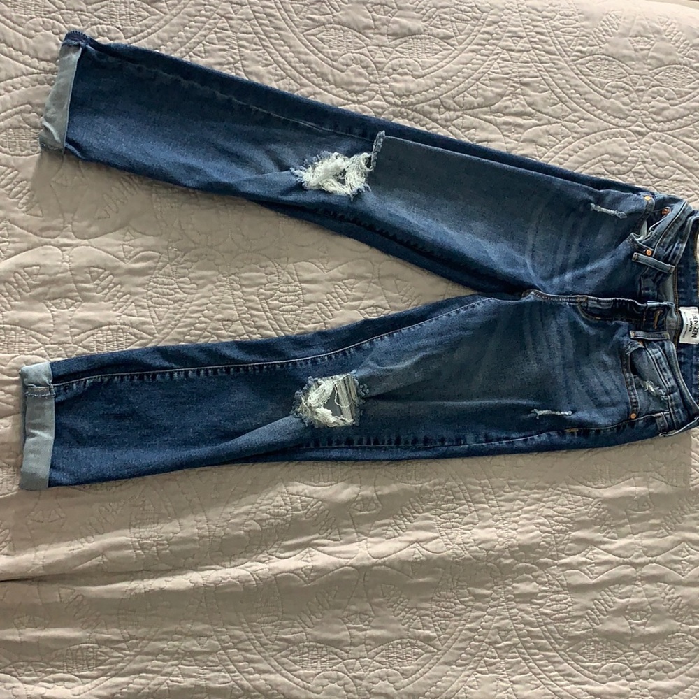 mid rise boyfriend jeans